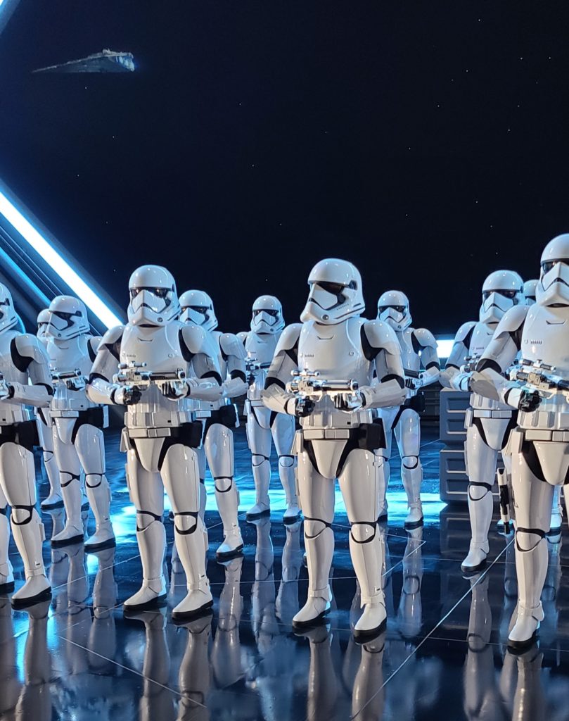 Stormtroopers on attraction. Travel agent services to Disney Destinaitons