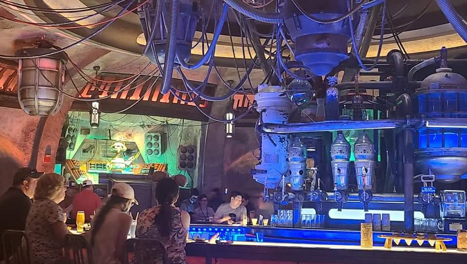 Inside Oga's Cantina at Galaxy's Edge