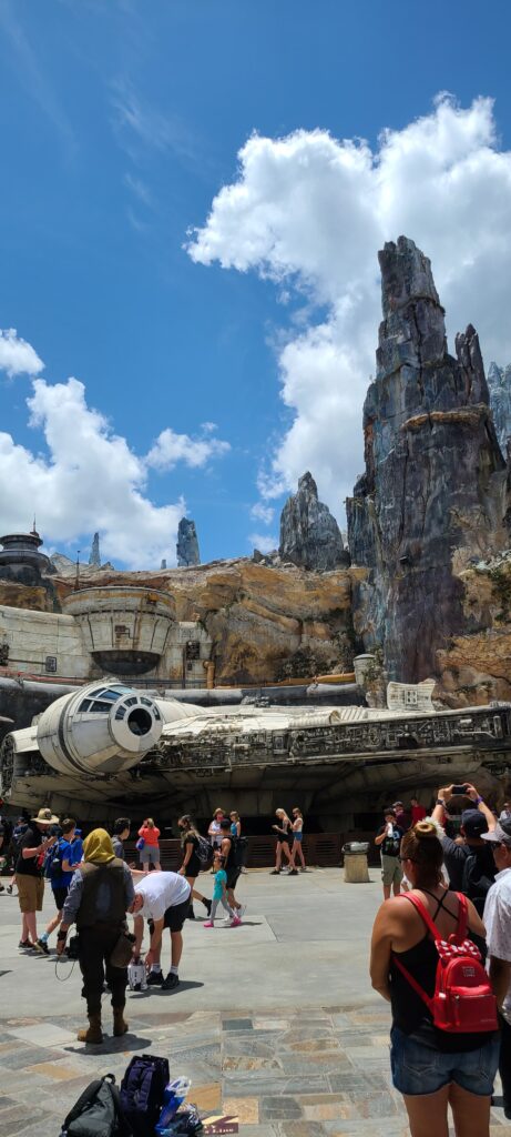 Millenium Falcon at Galaxy's Edge.