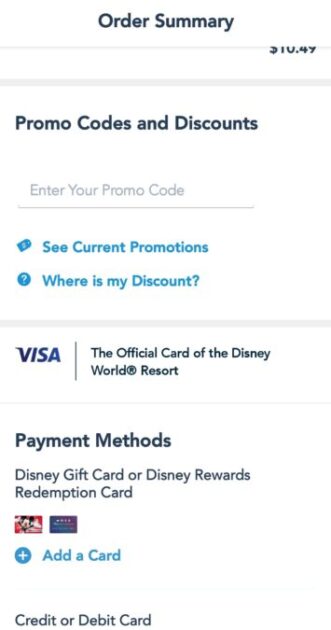 Payment screen 