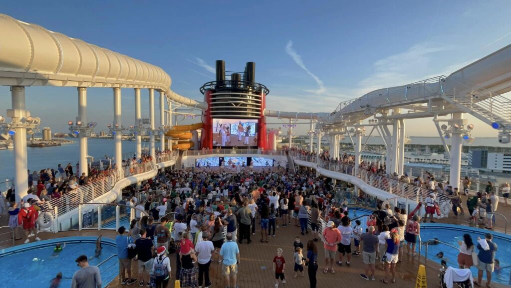 Disney Wish cruise deck