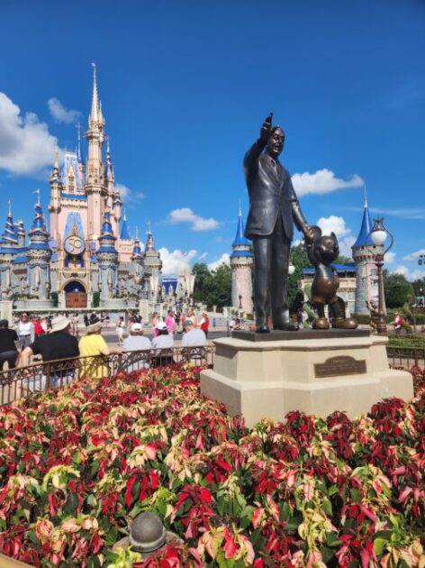 Statue of Walt Disney and Mickey Mouse