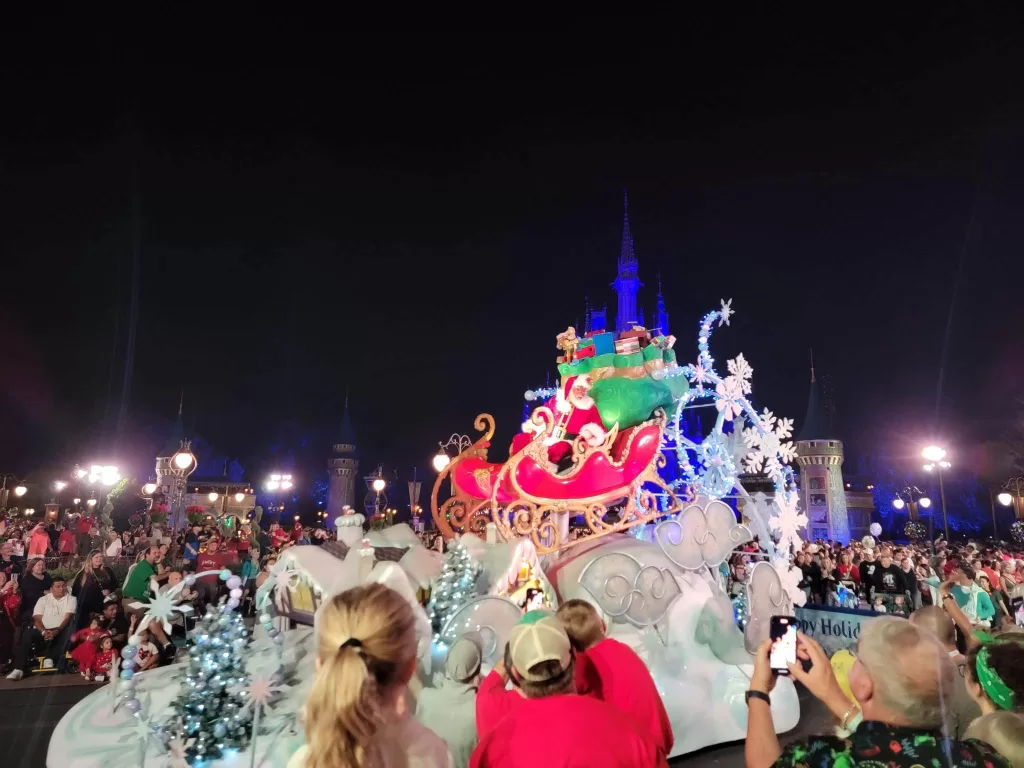 Santa in Mickey's Very Merry Christmas Parade