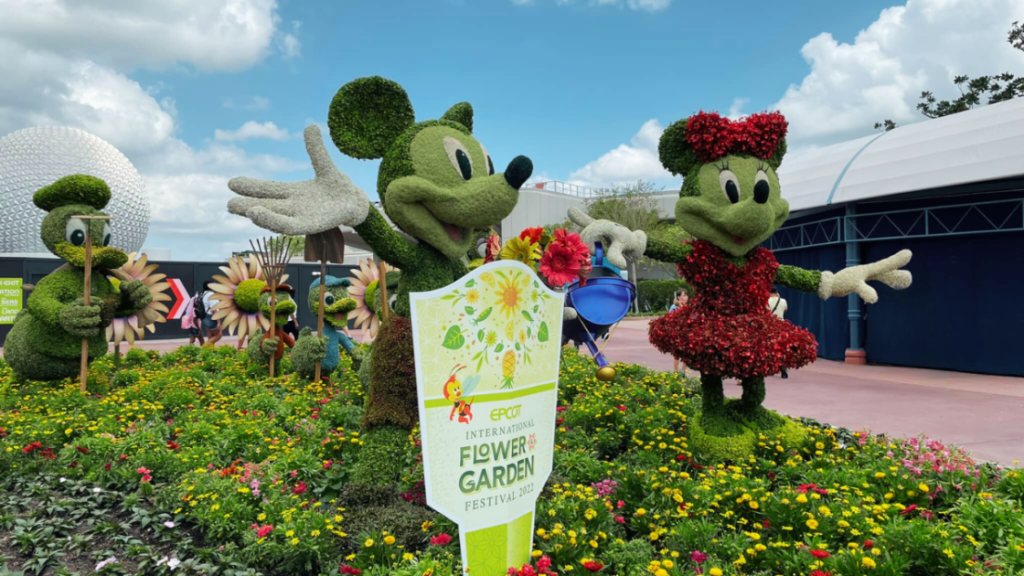 EPCOT International Flower and Garden Festival topiaries.