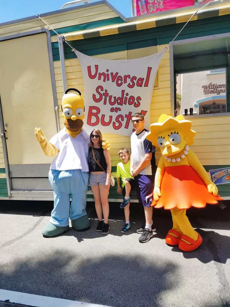 The Simpsons character meet and greet at Universal Studios