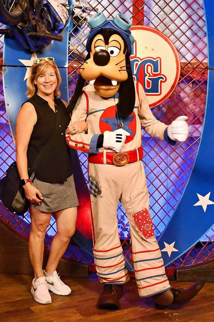 Goofy and Jessica Yashin in New Fantasyland at Magic Kingdom