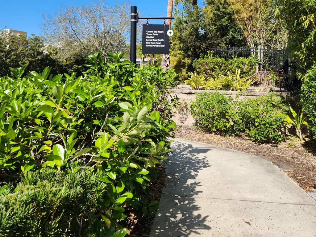 Walking path at Universal Orlando Resort