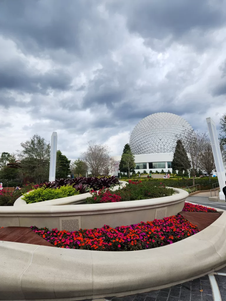 Spaceship Earth from World Celebration Gardens at EPCOT