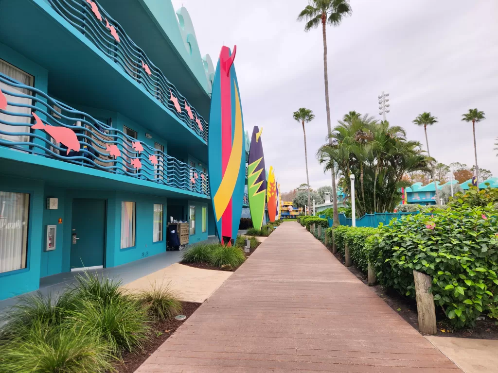 Room exterior at Disney's All-Star Sports Resort