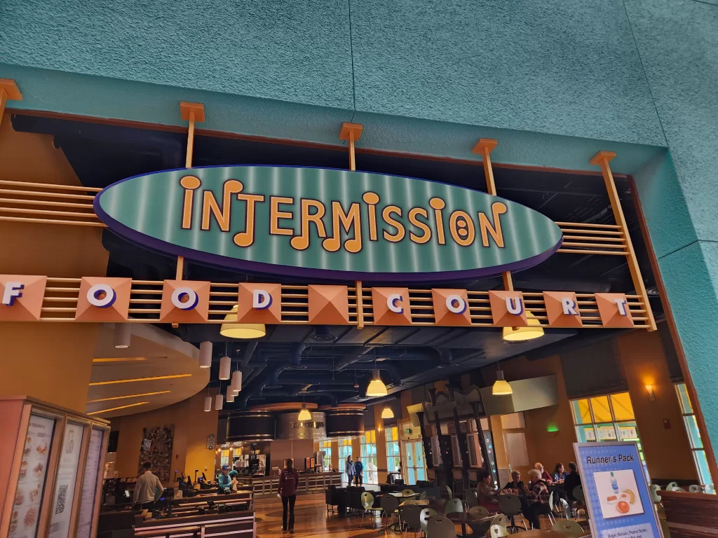 Intermission food court signage