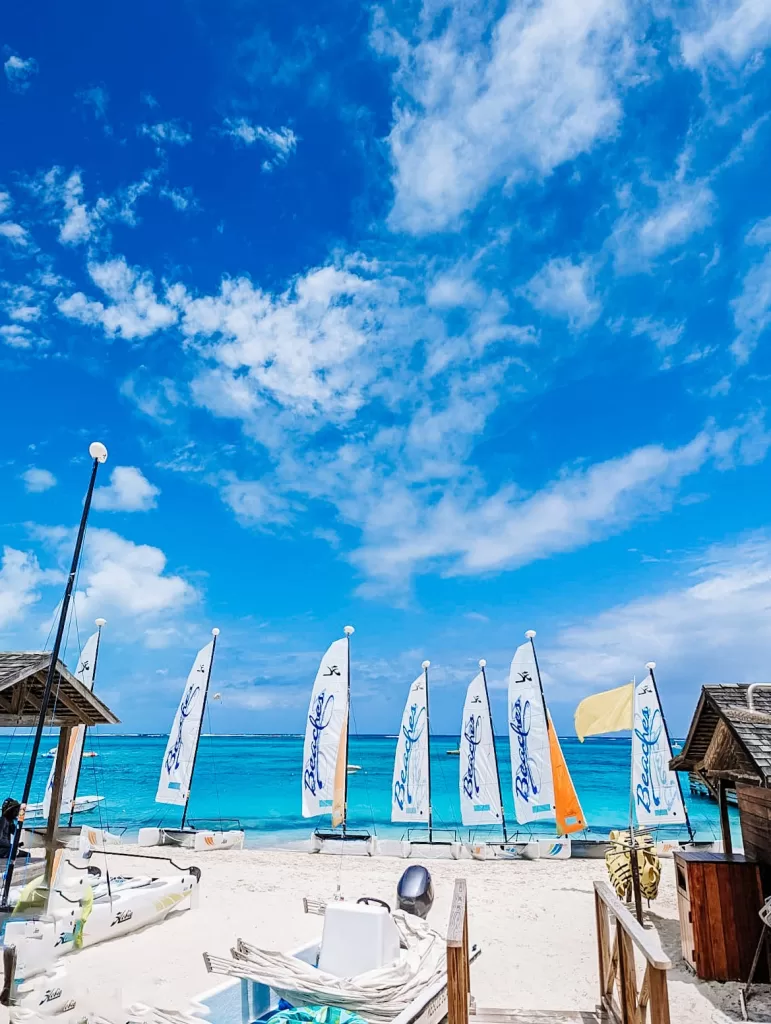 The sailboats at Beaches resorts