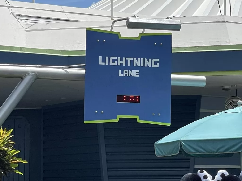 Lightning Lane at Space Mountain.