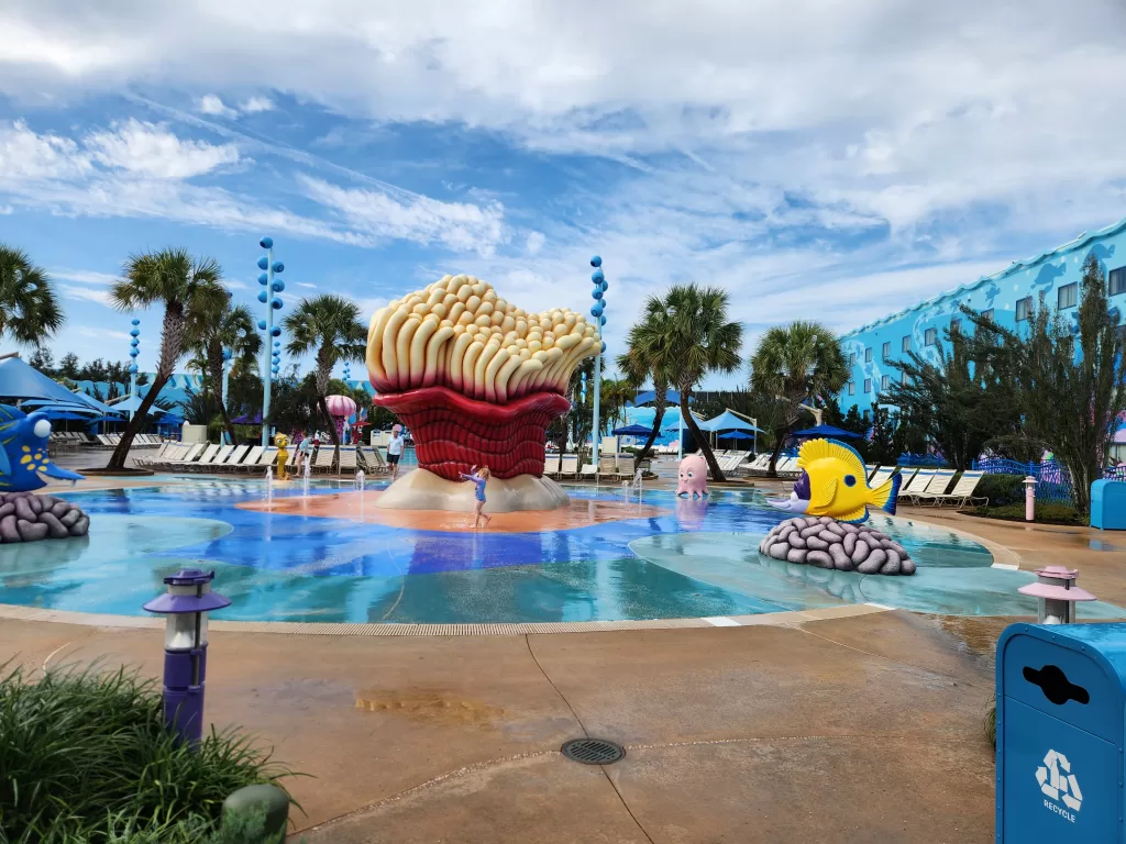 The kids splash zone at Disney's Art of Animation Resort