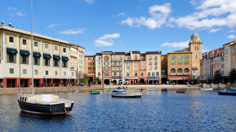 Outside Loews Portofino Bay Hotel